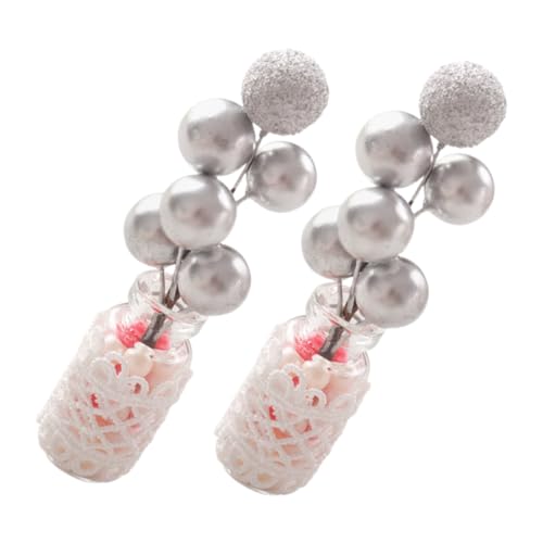 LRXIYODE 2stücke Miniatur-weihnachtsbonsai-Modelle Mit Berry Picks in Vase Für Puppenhaus-Dekoration Miniatur-Haus-topfdekor Für Puppenhaus-Bonsai Und Mini-gartendekor von LRXIYODE