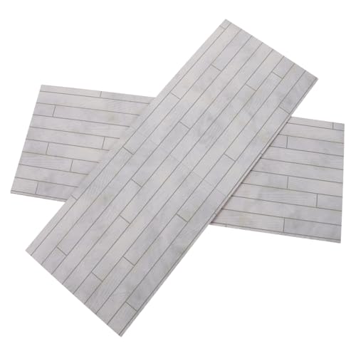 LRXIYODE 2 Stück Miniatur Holzfliesen für Puppenhaus Realistische DIY Bodenplatten aus Holz Vielseitig Kompatibel für Puppenhaus Diorama Küchen Baddekoration Abnehmbare Detailgetreue Mini von LRXIYODE