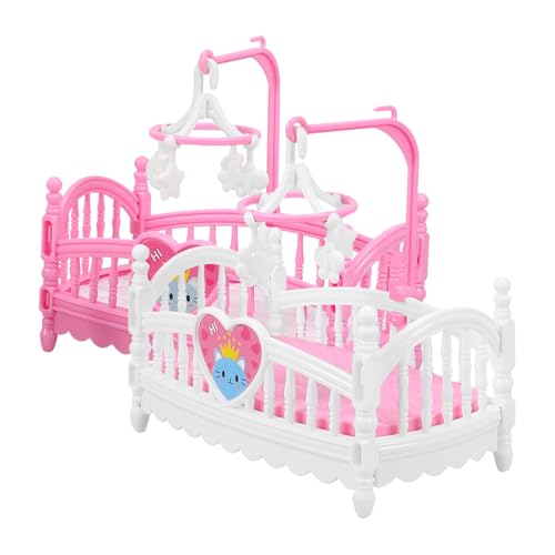 LRXIYODE 2 Stück Miniatur Puppenbett aus Robustem Abs Detailreiche Puppenhaus Möbel Stilvolles Schlafzimmer Zubehör Vielseitig Einsetzbar für Puppenhaus Dekoration und LRXIYODE 2 Stück Miniatur Puppenbett aus Robustem Abs Detailreiche Puppenhaus Möbel Stilvolles Schlafzimmer Zubehör Vielseitig Einsetzbar für Puppenhaus Dekoration und von LRXIYODE