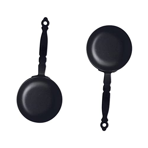 LRXIYODE 2 Stück Minipfanne Miniatur-Kochzubehör Mini-Pfanne Miniaturpfannen für kinderspielzeug Kid Toys Mini vorgetäuschte Pfannen Mini-Küchenzubehör Legierung Black LRXIYODE 2 Stück Minipfanne Miniatur-Kochzubehör Mini-Pfanne Miniaturpfannen für kinderspielzeug Kid Toys Mini vorgetäuschte Pfannen Mini-Küchenzubehör Legierung Black von LRXIYODE