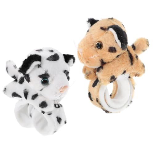 LRXIYODE 2 Stück Party Slap Armbänder mit Realistischen Tiermotiven Leoparden Kindergeburtstag Party Favor Spaß Armband für Jungen und Mädchen von LRXIYODE