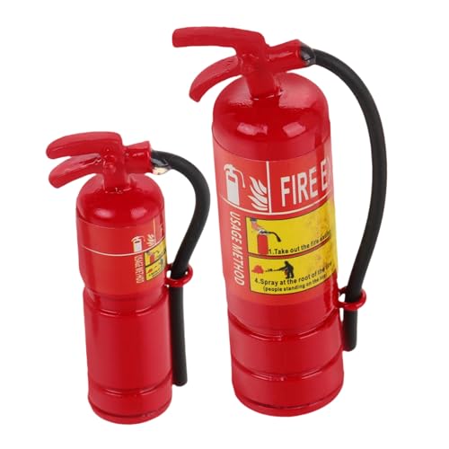 LRXIYODE 2 Stück Puppenhaus-Feuerlöscher Mini-Feuerlöscher Bausatz Miniatur Auto Grube -Feuerlöscher klein Mini- -Feuerlöscher Feuerlöscher- Plastik rot von LRXIYODE
