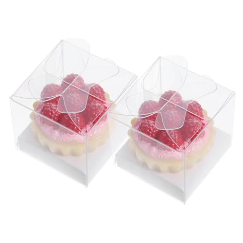 LRXIYODE 2 Stück Puppenhaus Kuchen Simulierter Kuchen Requisiten Für Mini-Kuchen Puppenhausdekor Mini-Fake-Kuchen Puppenhaus-kuchenornament Gefälschter Nachtisch Falscher Kuchen Abs von LRXIYODE