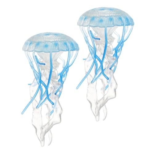 LRXIYODE 2 Stück Realistische Quallen Figuren aus Kindersicherem Kunststoff Detailgetreues Aquarium Deko Interaktive Meerestiere für Lernen Fischglas LRXIYODE 2 Stück Realistische Quallen Figuren aus Kindersicherem Kunststoff Detailgetreues Aquarium Deko Interaktive Meerestiere für Lernen Fischglas von LRXIYODE