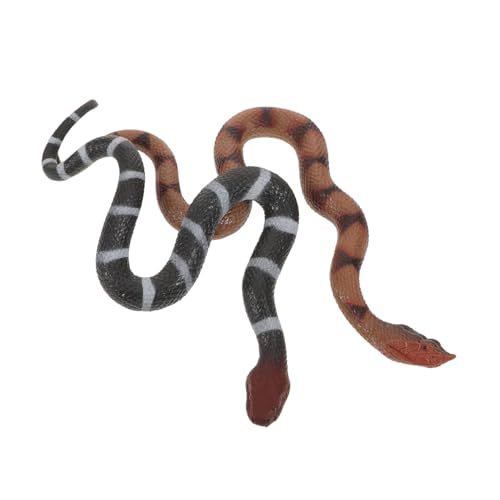 LRXIYODE 2 Stück Realistische TPR Schlangenfiguren für Spielerisch Lernen Weiche Langlebige Schlangenmodelle für Halloween Streiche Garten Dekoration Praktische Scherzartikel von LRXIYODE