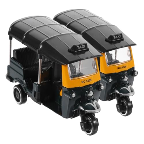 LRXIYODE 2 Stück Retro Dreirad Modellautos Vintage Spielzeugauto Dreirad Kleinkind Konstruktionsspielzeug Auto LKW Metalldekor Auto Schreibtisch Dekoration von LRXIYODE