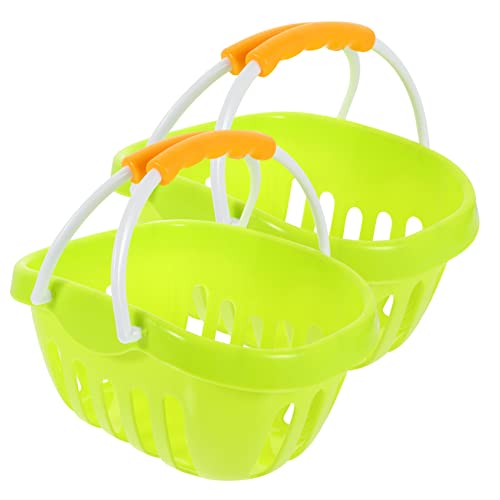 LRXIYODE 2 Stück Simulation Korb Spielzeugbehälter Kinderspielzeug vorgeben küchenspielzeug für Kitchen Toys for Lernspielzeug für Bildungsspielzeug Abs Yellow von LRXIYODE