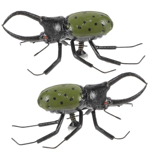 LRXIYODE 2 Stück Simulierte Insekten Lernstütze Schulmodell Lebensechtes Modell Realistisches Modell Gefälschte Fehler Kleine Uang-Figur Baum-uang-Figur Sandtisch Stütze Eisendraht von LRXIYODE