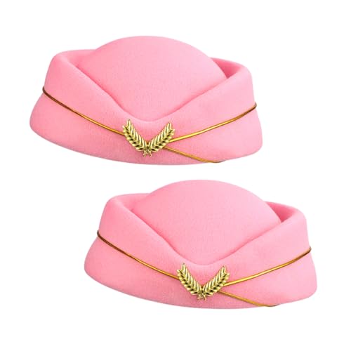 LRXIYODE 2 Stück Stewardessenmütze Wolle Halloween Flugbegleitermütze Stewardessen Kostümmütze Stewardessen Cosplay Zubehör Cosplay Stewardessenmütze Cosplay Uniformmütze LRXIYODE 2 Stück Stewardessenmütze Wolle Halloween Flugbegleitermütze Stewardessen Kostümmütze Stewardessen Cosplay Zubehör Cosplay Stewardessenmütze Cosplay Uniformmütze von LRXIYODE
