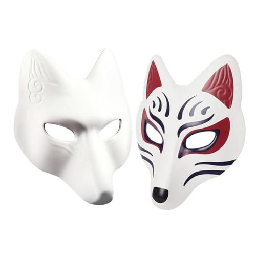 LRXIYODE 2 Stück Teiliges DIY Fuchsmaske aus Leichtem Material Unbemalte Halloween Maske zum Bemalen Bequeme Faschingsmasken für Karneval Maskenball und Party Requisiten LRXIYODE 2 Stück Teiliges DIY Fuchsmaske aus Leichtem Material Unbemalte Halloween Maske zum Bemalen Bequeme Faschingsmasken für Karneval Maskenball und Party Requisiten von LRXIYODE