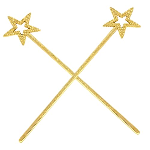 LRXIYODE 2 Stück Teiliges Goldene Stern für Leichte Handliche Feen Kostüm Requisiten für Geburtstag Halloween Cosplay Bühnenauftritte und Fantasievolles von LRXIYODE