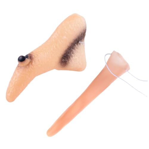 LRXIYODE 2 Stück Teiliges Hexennasen Halloween Kostüm Zubehör Lustige Realistische Verkleidung Props für Damen und Halloween Party und Rollenspiele von LRXIYODE