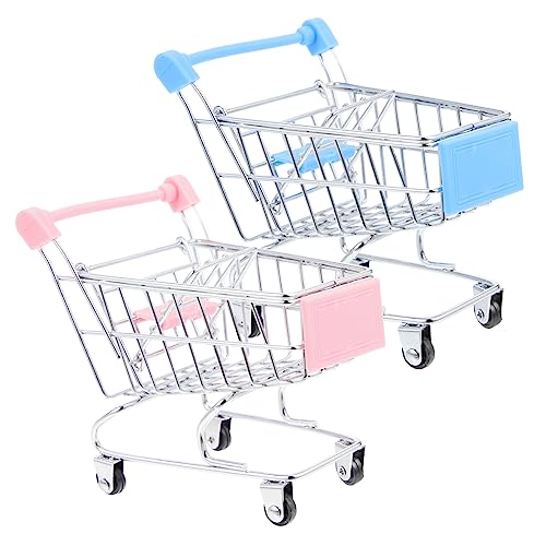 LRXIYODE 2 Stück Teiliges Mini Einkaufswagen Kreative Trolleys aus Robustem Material Realistische Nachbildung für Tischdekoration und Aufbewahrung Je Rosa und Himmelblau LRXIYODE 2 Stück Teiliges Mini Einkaufswagen Kreative Trolleys aus Robustem Material Realistische Nachbildung für Tischdekoration und Aufbewahrung Je Rosa und Himmelblau von LRXIYODE