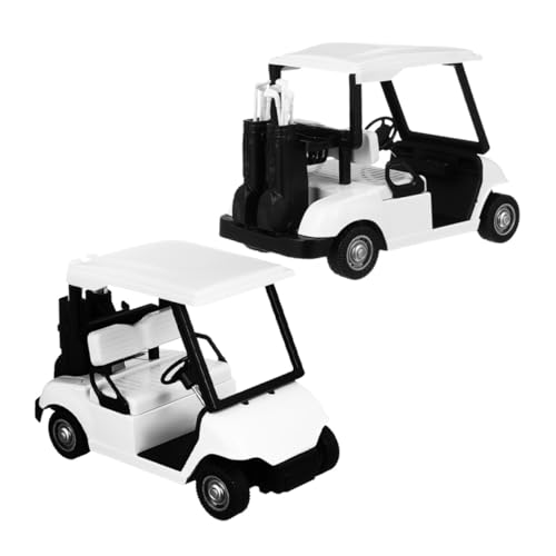 LRXIYODE 2 Stück Teiliges Mini Golfcart aus Langlebiger Legierung Detailgetreues Modell mit Realistischer als Geburtstagsdekoration für Kreatives Kinderspiel von LRXIYODE