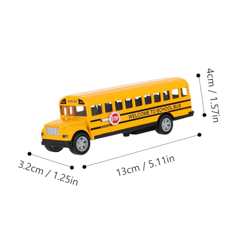 LRXIYODE 2 Stück Teiliges Pull Back Schulbus aus Langlebigem Legierungs Material Leichtes Kindgerechtes Busmodell für Kleinkinder Jahre Kreatives Mobiles für Drinnen und Draußen von LRXIYODE