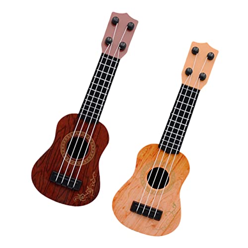 LRXIYODE 2 Stück Teiliges Ukulele aus Sicherem Kunststoff Kindgerechtes Lerninstrument für Frühe Musikalische Realistisches Modell in Gelb und Braun zur Familienzusammenkunft LRXIYODE 2 Stück Teiliges Ukulele aus Sicherem Kunststoff Kindgerechtes Lerninstrument für Frühe Musikalische Realistisches Modell in Gelb und Braun zur Familienzusammenkunft von LRXIYODE
