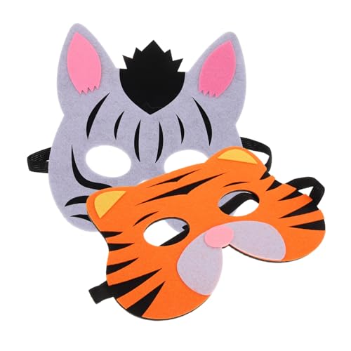LRXIYODE 2 Stück Tiermasken für Polyester Halbgesichts Masken Zebra und Tiger Leichte Dekorative Cosplay Masken für Halloween Karneval Kostümparty und Fotorequisiten LRXIYODE 2 Stück Tiermasken für Polyester Halbgesichts Masken Zebra und Tiger Leichte Dekorative Cosplay Masken für Halloween Karneval Kostümparty und Fotorequisiten von LRXIYODE