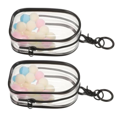 LRXIYODE 2 Stück Transparente Figuren Aufbewahrungstasche Set mit Schlüsselanhänger Staubdichte Mini Puppen Displaybox Tragbare Aufbewahrung für Sammelfiguren Unterwegs Leichte und Kompakte von LRXIYODE