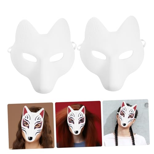 LRXIYODE 2 Stück Weiße DIY Fuchs Tiermasken zum Bemalen Erwachsene und Teens Blanko Cosplay Maske für Halloween Karneval Party Kostüm Zubehör LRXIYODE 2 Stück Weiße DIY Fuchs Tiermasken zum Bemalen Erwachsene und Teens Blanko Cosplay Maske für Halloween Karneval Party Kostüm Zubehör von LRXIYODE