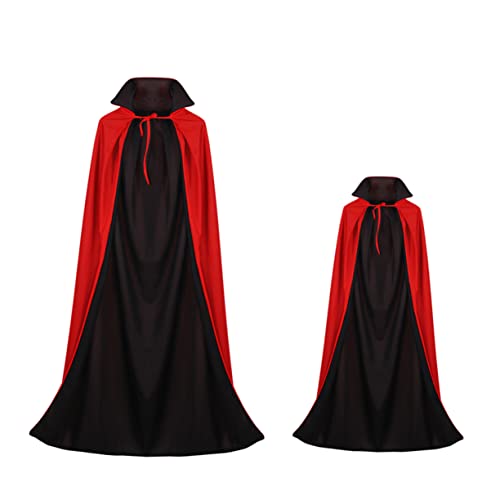 LRXIYODE 2 Stück Wiederverwendbarer Halloween Umhang Teiliges Schwarz Rot für Erwachsene für Cosplay und Partys Komfortabel und Waschbar LRXIYODE 2 Stück Wiederverwendbarer Halloween Umhang Teiliges Schwarz Rot für Erwachsene für Cosplay und Partys Komfortabel und Waschbar von LRXIYODE