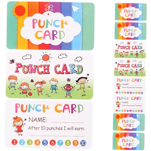 LRXIYODE 20 Blatt Kinderkarten Ermutigend Vielkäufer-lochkarte Incentive-geschenkkarten Lochkarten Aufdecken Anreiz Affirmationen Gefälschte Rubbellose Schlagbelohnungen Aufkleber Papier von LRXIYODE