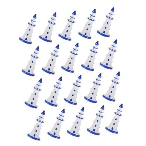 LRXIYODE 20 Stück Leuchtturmmodell Miniatur Dekorativer Nautischer Leuchtturm Nautische Tischdeko Mini-Leuchtturm-Ornamente Figur Puppendekor Nautische Leuchtturmdekoration Menschen Harz von LRXIYODE