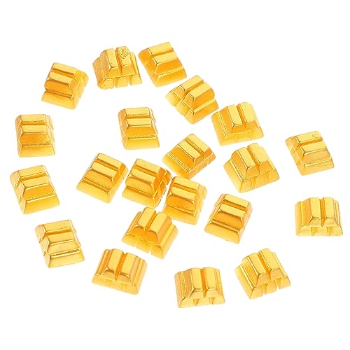 LRXIYODE 20 Stück Mini-Goldstein Barren Puppenhaus-miniaturbücher Bausätze Figuren Fälschung Miniaturen Winziges Tragbar Requisiten Für Das Szenenlayout Harz Golden von LRXIYODE