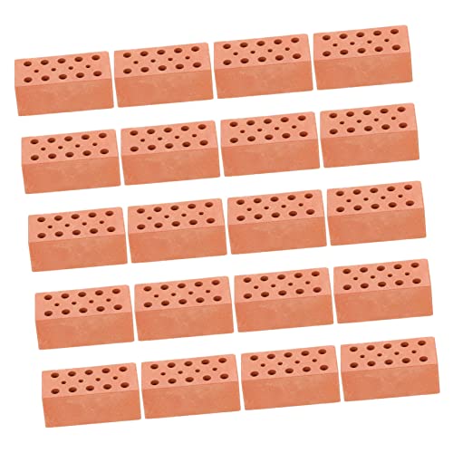 LRXIYODE 20 Stück Miniatur Ziegelsteine Teiliges DIY Modellbau für Puppenhaus und Kreative Bausteine für Erwachsene Handgefertigte Simulation von Backsteinen von LRXIYODE