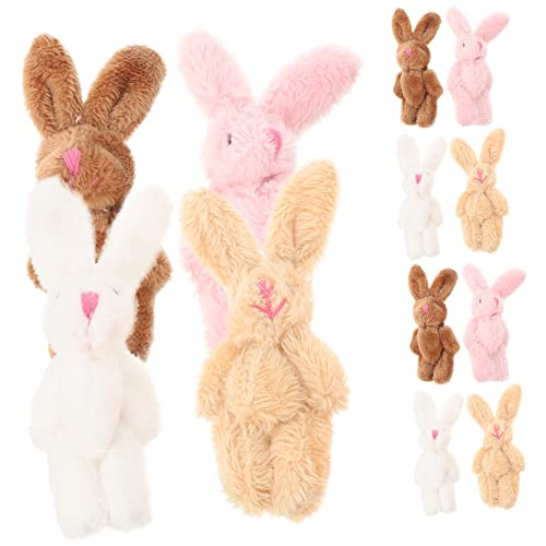 LRXIYODE 20 Stück Plüschhasenpuppe Mini Stoffhase Plüschkaninchen weiche kleine Plüschtiere Hasenplüsch hasenkuscheltiere Hasen stofftier Bunny Toy ausgestopfter Hase kurzer Plüsch von LRXIYODE