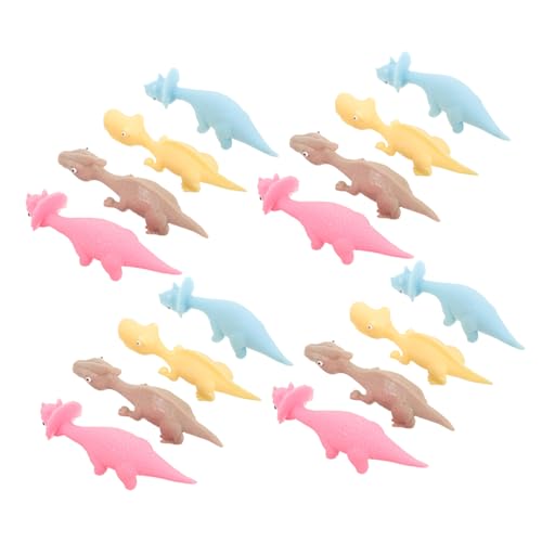 LRXIYODE 20 Stück Teiliges Dinosaurier Fingerspielzeug aus Strapazierfähigem TPR Elastisch und Fliegend Interaktives Party Mitgebsel für Zufällige Farben Wiederverwendbar und Leicht zu von LRXIYODE