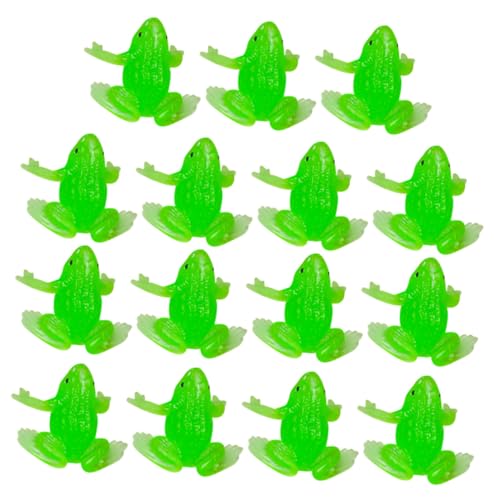 LRXIYODE 20 Stück Teiliges Froschfiguren TPR Weiches Material Realistische Miniatur Frösche Farbig für Dekoration Innen Außen Teichfiguren Deko Garten von LRXIYODE