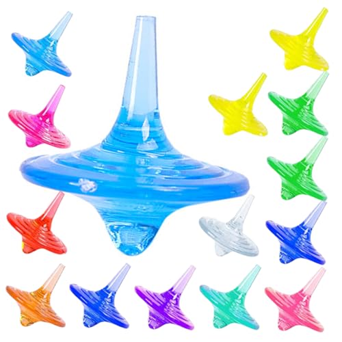 LRXIYODE 20 Stück Teiliges Gyroskop Bunte Acrylkreisel Fördert Hand Auge Koordination und Fantasie Interaktives Lernspielzeug für Drinnen und Draußen von LRXIYODE