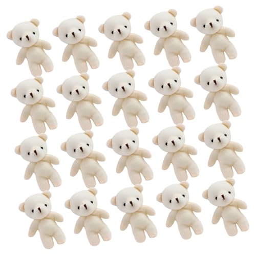 LRXIYODE 20 Stück Teiliges Mini Bärenfiguren aus Weichem mit PP Baumwollfüllung Tragbare Niedliche DIY Bär Anhänger für Bastelprojekte Hausdeko und Geschenkideen von LRXIYODE