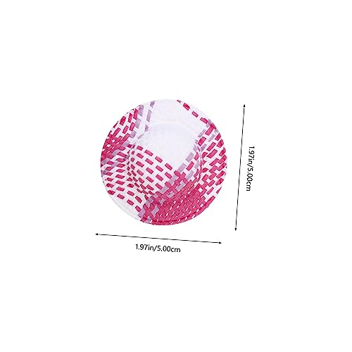 LRXIYODE 20 Stück Teiliges Mini Strohhüte für Bastelarbeiten Bunte Miniatur Puppenhüte aus Papier und Dekorative Kleine Hüte für Puppenhäuser DIY Party und Wohnaccessoires von LRXIYODE