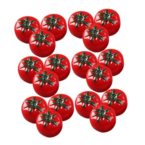 LRXIYODE 20 Stück Teiliges Mini Tomatenmodell aus Leichtem Resin Realistische Künstliche Miniaturfrüchte für Dekoration Vielseitige Tisch und Szenenaccessoires Detailgetreu und Bruchfest von LRXIYODE