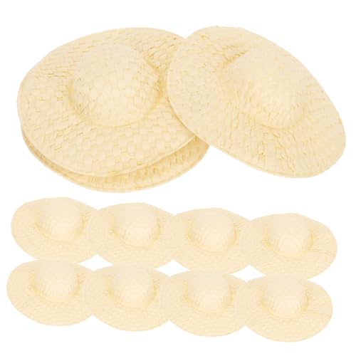 LRXIYODE 20 Stück Teiliges Miniatur Papierhüte Beige Woven DIY Puppenhut Requisite für Basteln Foto Requisiten Partydekoration LRXIYODE 20 Stück Teiliges Miniatur Papierhüte Beige Woven DIY Puppenhut Requisite für Basteln Foto Requisiten Partydekoration von LRXIYODE