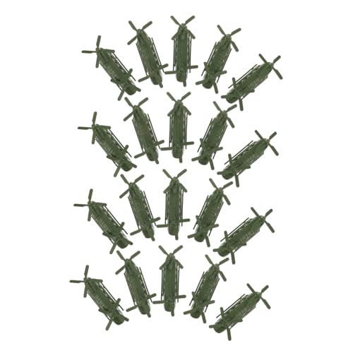 LRXIYODE 20 Stück Teiliges Modellflugzeuge Realistische Miniatur Flugzeugornamente Detailreiche Transporthelikopter für Jungen Kinderzimmer Dekoration von LRXIYODE