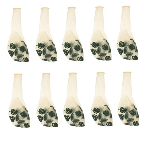 LRXIYODE 20 Stück Teiliges Monstera Luftballon Transparente Party Deko Tropisches Ballonornament Vielseitig für Innen und Außenbereich als Fotohintergrund und Party Accessoire von LRXIYODE