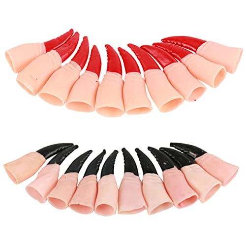 LRXIYODE 20 Stück Teiliges Realistische Hexenfinger Dekoration Halloween Deko Rote und Schwarze Fingernägel Wiederverwendbar Gruseliges Kostümzubehör für Party und Maskerade LRXIYODE 20 Stück Teiliges Realistische Hexenfinger Dekoration Halloween Deko Rote und Schwarze Fingernägel Wiederverwendbar Gruseliges Kostümzubehör für Party und Maskerade von LRXIYODE