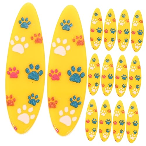 LRXIYODE 20 Stück Teiliges Surfboard Deko aus Resin Mediterraner Küstenstil Miniatur Strandornamente mit Fußabdruck Muster Nautische Tischdekoration für Sommer und Meeresliebhaber von LRXIYODE