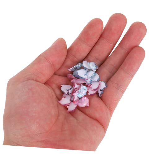 LRXIYODE 200 Stück Miniatur Delfin Figuren aus Resin Farbige Mini Meeresbewohner Dekoration Winzige Landschaft Miniaturen für Puppenhaus Feengarten Aquarium und Kreative Bastelprojekte von LRXIYODE
