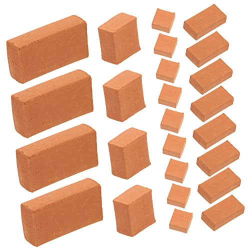 LRXIYODE 200 Stück Miniatur Ziegelsteine für DIY Micro Landschaften Handgefertigte Modellbau Spielzeuge für Puppenhaus Deko und Kreative Projekte von LRXIYODE