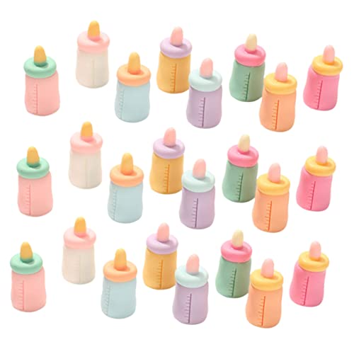 LRXIYODE 24 Stück Mini Simulierte Babyflasche Babyflaschen Mini-Essen Puppenflaschen Kognitives Rollenspiel Puppenhaus Zubehör Mini Verzierung Von Futterflaschen Harz von LRXIYODE
