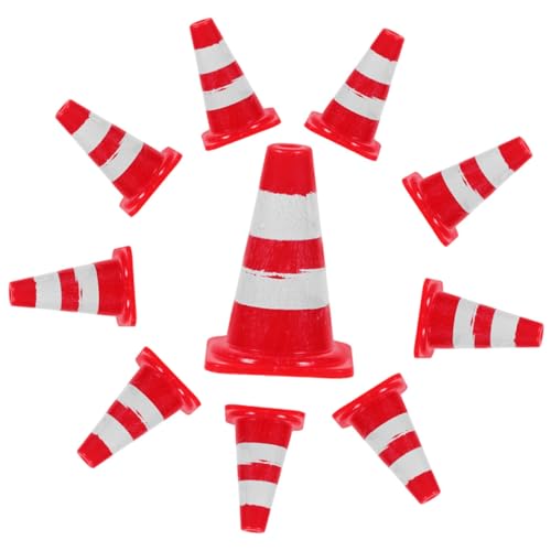 LRXIYODE 24 Stück Mini-straßensperre Spiel Fliegen Zappeln Zapfen Fußball-übungshütchen Werfen Vor Zappelt Sandkasten Miniatur Barrikade Roadblock-Modell Mini-verkehrsbarriere Abs von LRXIYODE