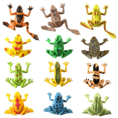 LRXIYODE 24 Stück Miniatur Tiermodell Frosch Realistische Simulation für Lernspielzeug und Dekoration für Teichlandschaften und Kreative Spiele LRXIYODE 24 Stück Miniatur Tiermodell Frosch Realistische Simulation für Lernspielzeug und Dekoration für Teichlandschaften und Kreative Spiele von LRXIYODE