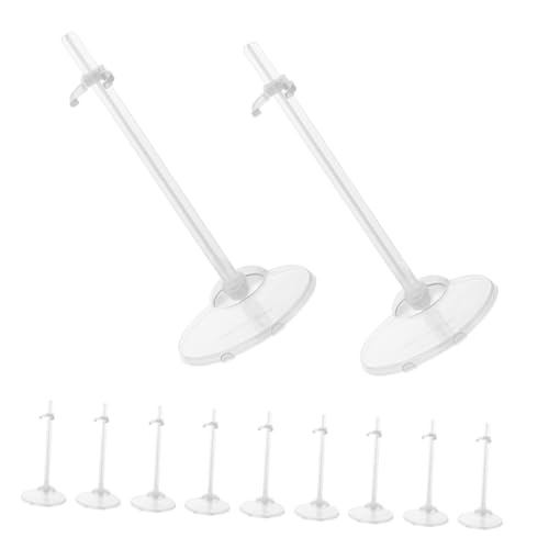 LRXIYODE 24 Stück Puppenständer Displayhalterung Unterstützung Puppenstützständer Displayhalter Actionfigurenhalter Displayständer Actionfigurenständer Kunststoff Transparent von LRXIYODE