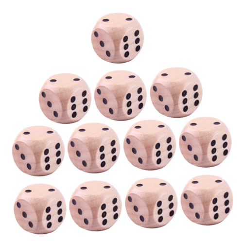 LRXIYODE 24 Stück Teiliges Glatte Holz Würfel Große Holzwürfel mit Abgerundeten Ecken und Klaren Punkten Tragbares Spielzubehör für Familienspiele und Gesellige Runden LRXIYODE 24 Stück Teiliges Glatte Holz Würfel Große Holzwürfel mit Abgerundeten Ecken und Klaren Punkten Tragbares Spielzubehör für Familienspiele und Gesellige Runden von LRXIYODE