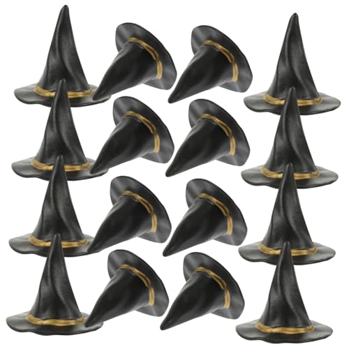 LRXIYODE 24 Stück Teiliges Mini Hexenhut Halloween Deko für Puppenhaus DIY Party Zubehör Leichte Sichere Mini Hüte für Hexen und Halloween Motto für Basteln und Tischdekoration von LRXIYODE