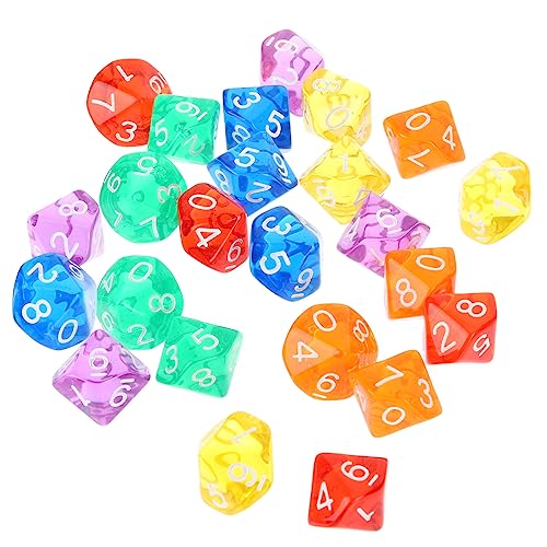 LRXIYODE 24 Stück Teiliges Set Seitiger Polyeder Würfel für Brettspiele Transparente Farben Große Zahlen für Matheunterricht und Familienspiele LRXIYODE 24 Stück Teiliges Set Seitiger Polyeder Würfel für Brettspiele Transparente Farben Große Zahlen für Matheunterricht und Familienspiele von LRXIYODE