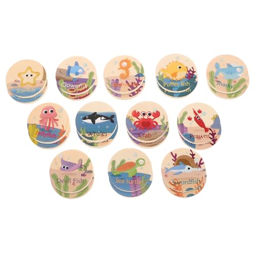 LRXIYODE 24-teiliges Pädagogisches Memory-Spiel Mit Meerestieren Aus Holz Für Kinder. Verbessern Sie Die Gedächtnisfähigkeiten Mit Lustigen Zuordnungskarten Für Kleinkinder Und LRXIYODE 24-teiliges Pädagogisches Memory-Spiel Mit Meerestieren Aus Holz Für Kinder. Verbessern Sie Die Gedächtnisfähigkeiten Mit Lustigen Zuordnungskarten Für Kleinkinder Und von LRXIYODE